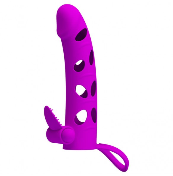 PRETTY LOVE - PowerMan Vibrating Extended Penis Sleeve (L:15.2cm - D:3.3cm) PRETTY LOVE - PowerMan Vibrating Extended Penis Sleeve (L:15.2cm - D:3.3cm)